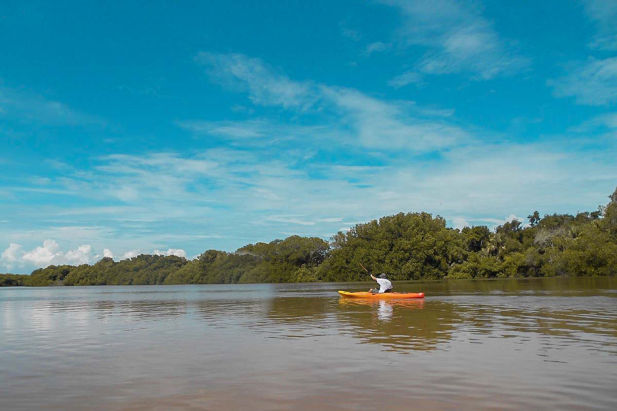 kayaking on Manialtepec Lagoon