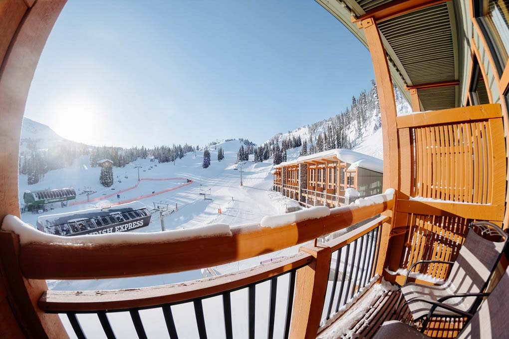 View from a room at the Sunshine Village Lodge, Banff