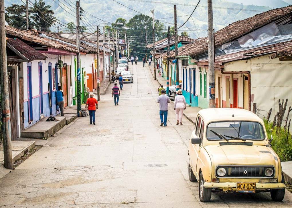 The streets are very pretty in Salento, Colombia!