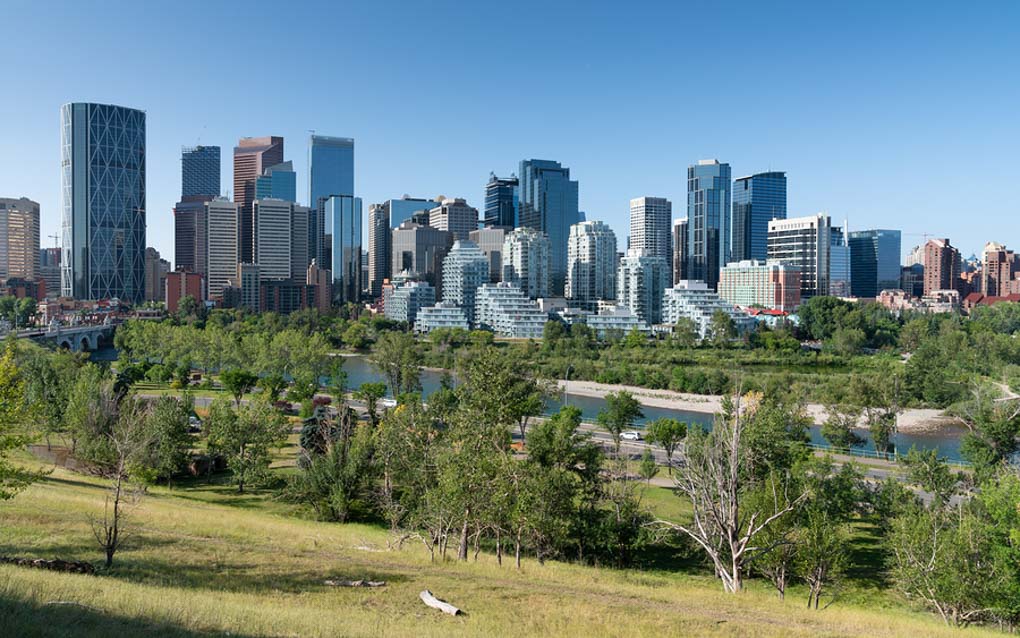 The city skyline of Calgary