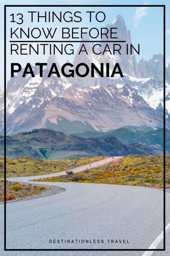 Renting a car in Patagonia Pin