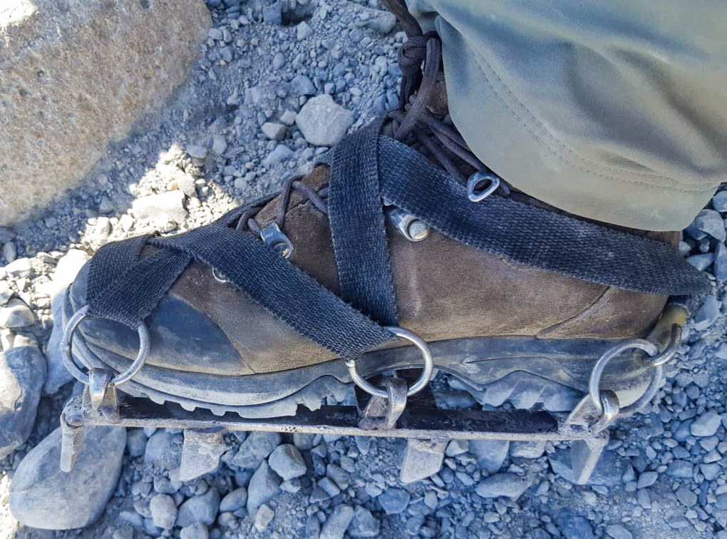 crampons for walking on perito moreno glacier