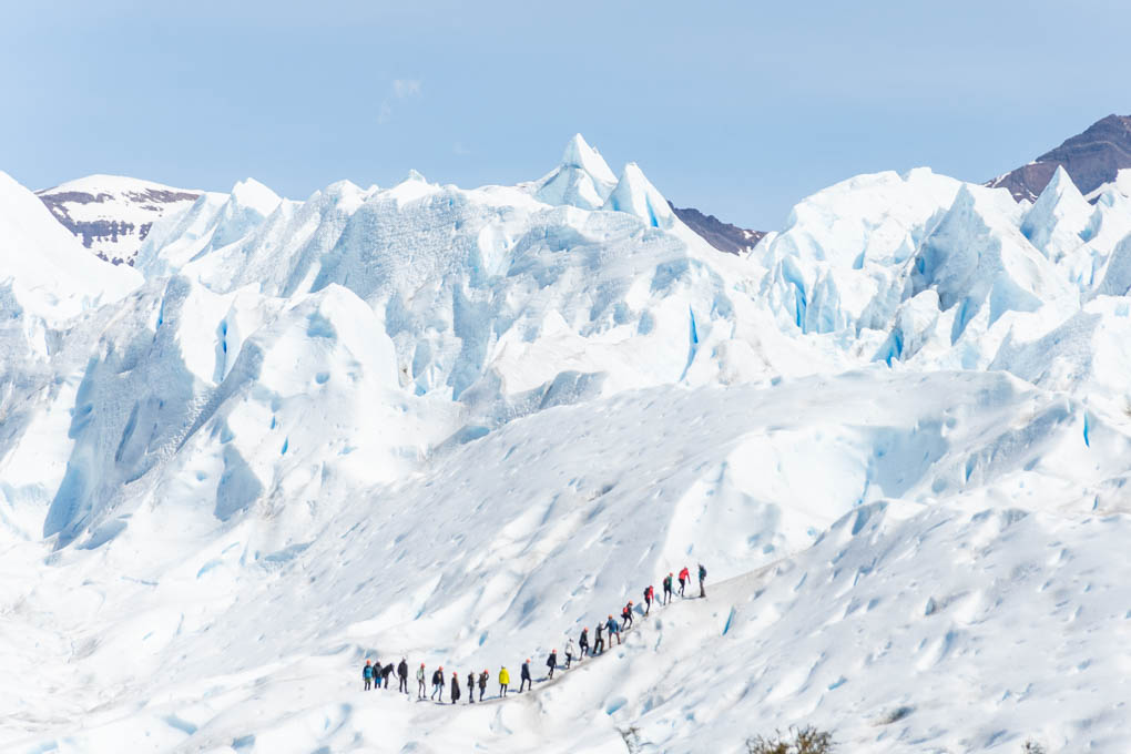 trekking on perito moreno glacier in argentina
