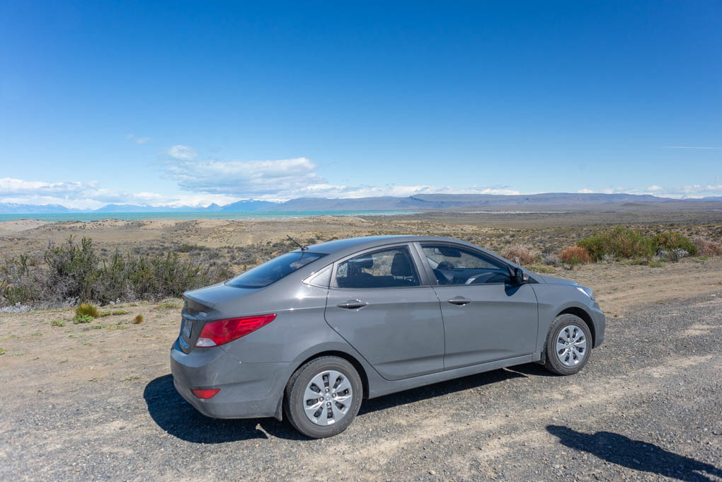 Our rental car in Patagonia