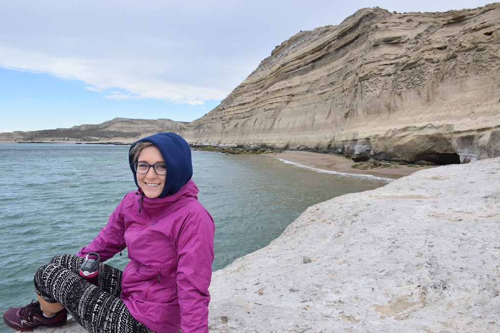 the cliffs near puerto pyramides