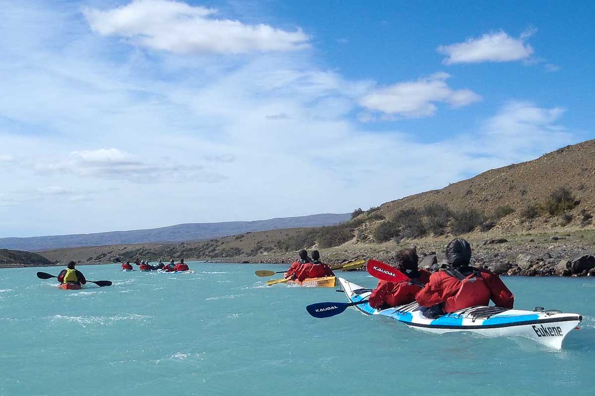 Patagonia Profunda people kayak on a tour from El Calafate Argentina