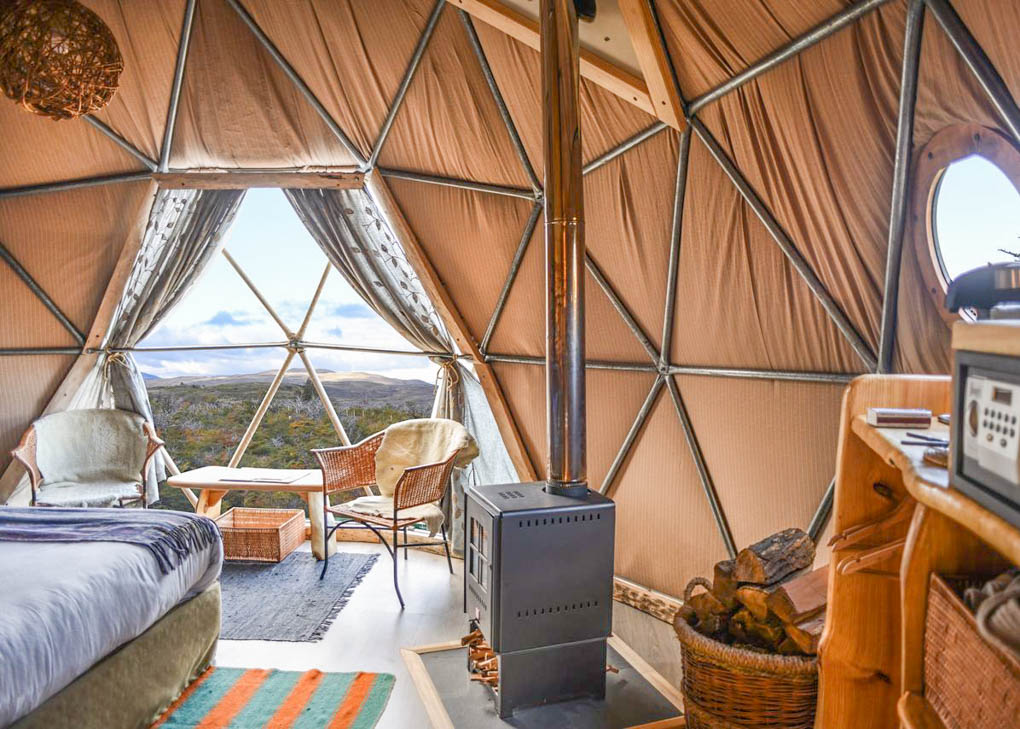 A beautiful room at Ecocamp Patagonia