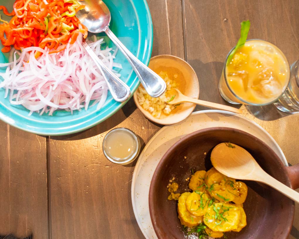 Cooking in Lima of a cooking class