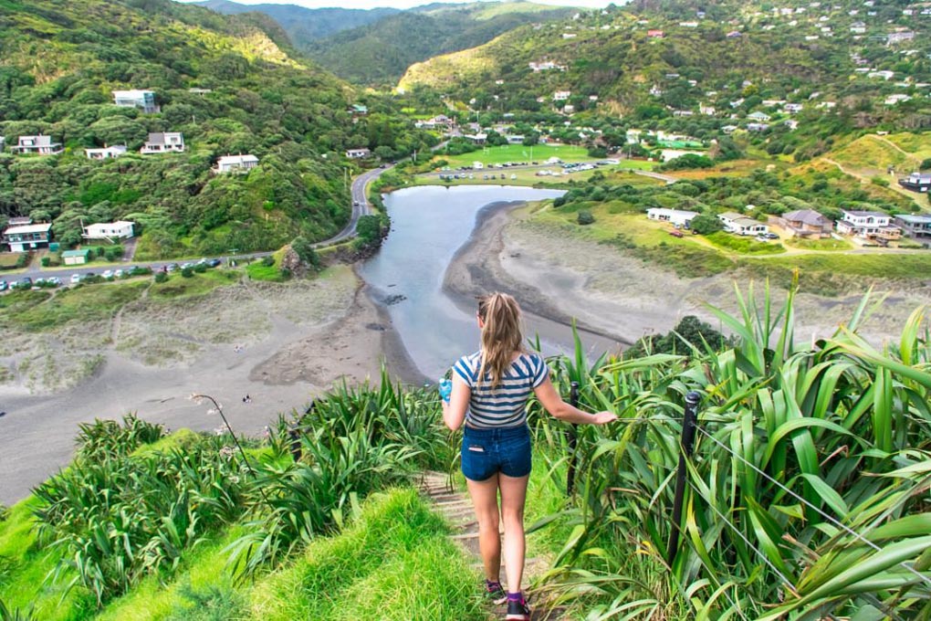 The views from Lion rock at Piha Beach near Auckland, New Zealand