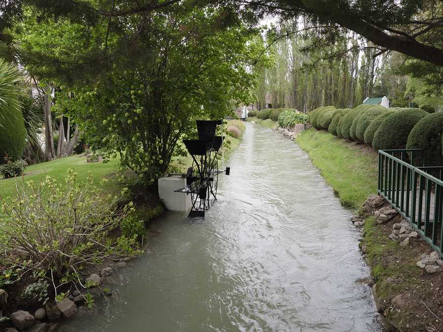 A Welsh water wheel in Gaiman Patagonia Argentina.