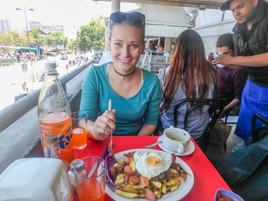 eating at the central market in santiago chile