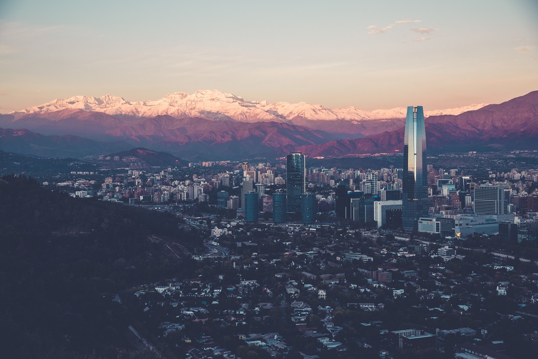 view of santiago from the top of cerro cristobal