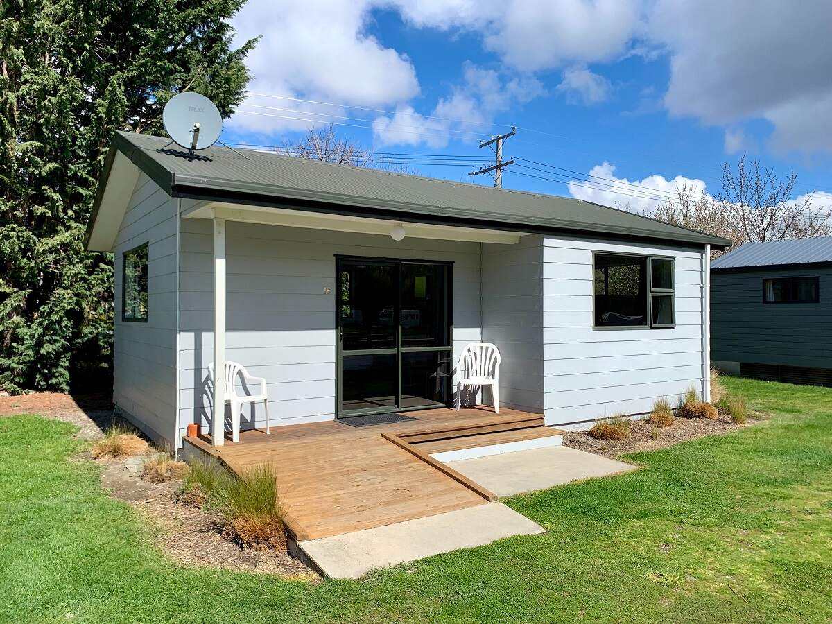 a cabin at Omaram Top ten holiday park