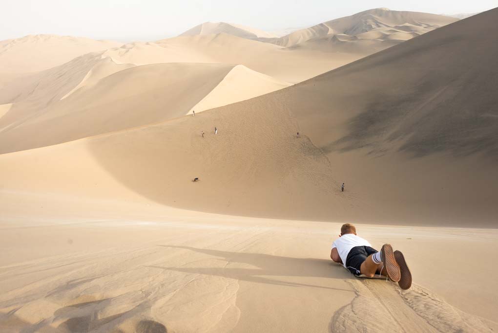 Sandboarding in Huacachina, Peru