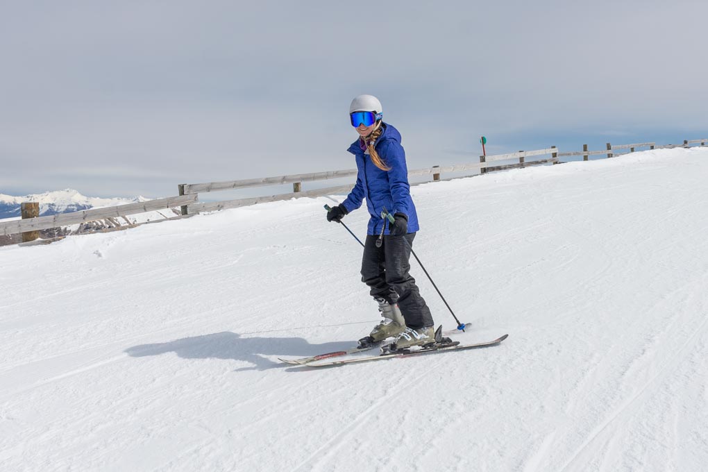 Bailey skiing at Cardron Ski resort in New Zealand