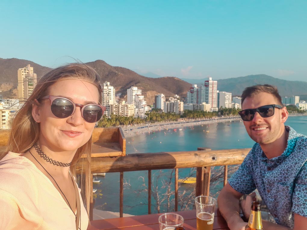 Bailey and Daniel enjoy a drink at Bu