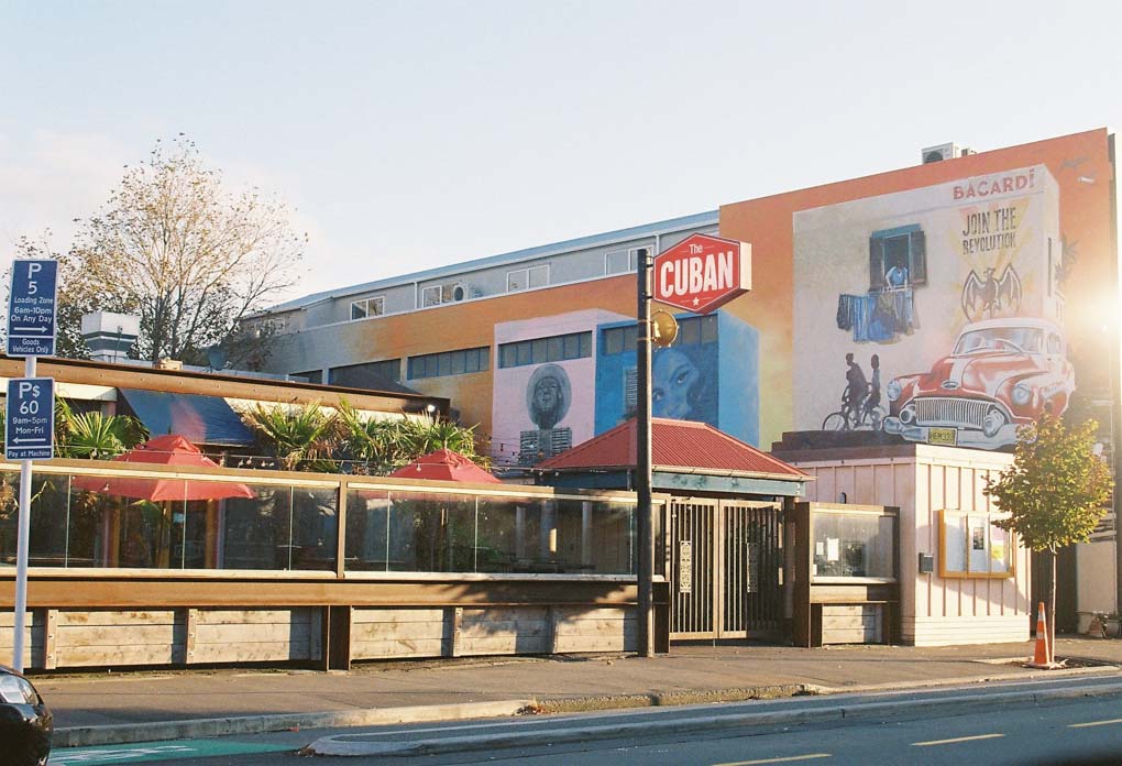 A picture of a quiet street in Christchurch, New Zealand
