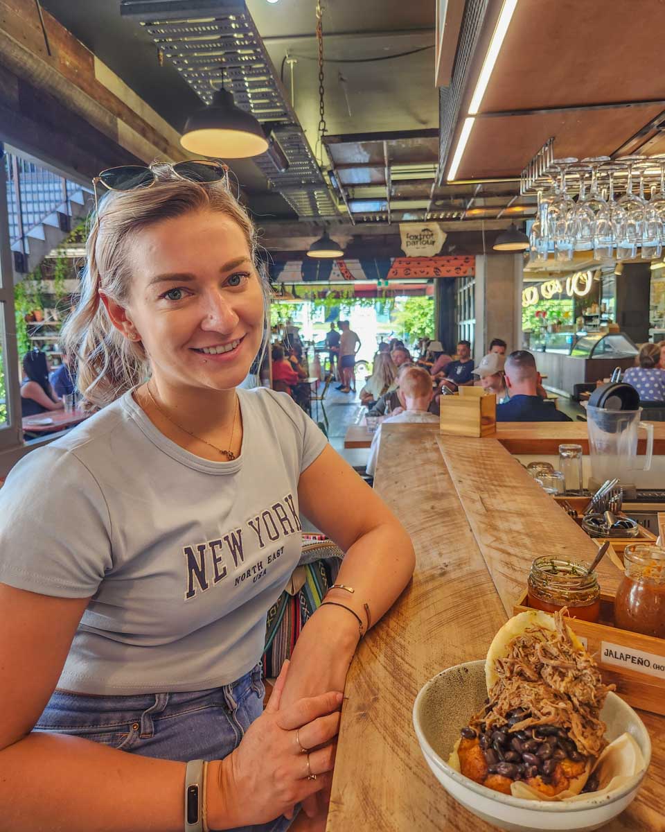 Bailey at Olas Arepas in Ponsonby in Auckland