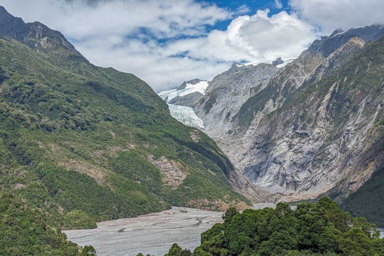 Franz Josef Glacier from the Franz Josef Glacier viewpoint trail