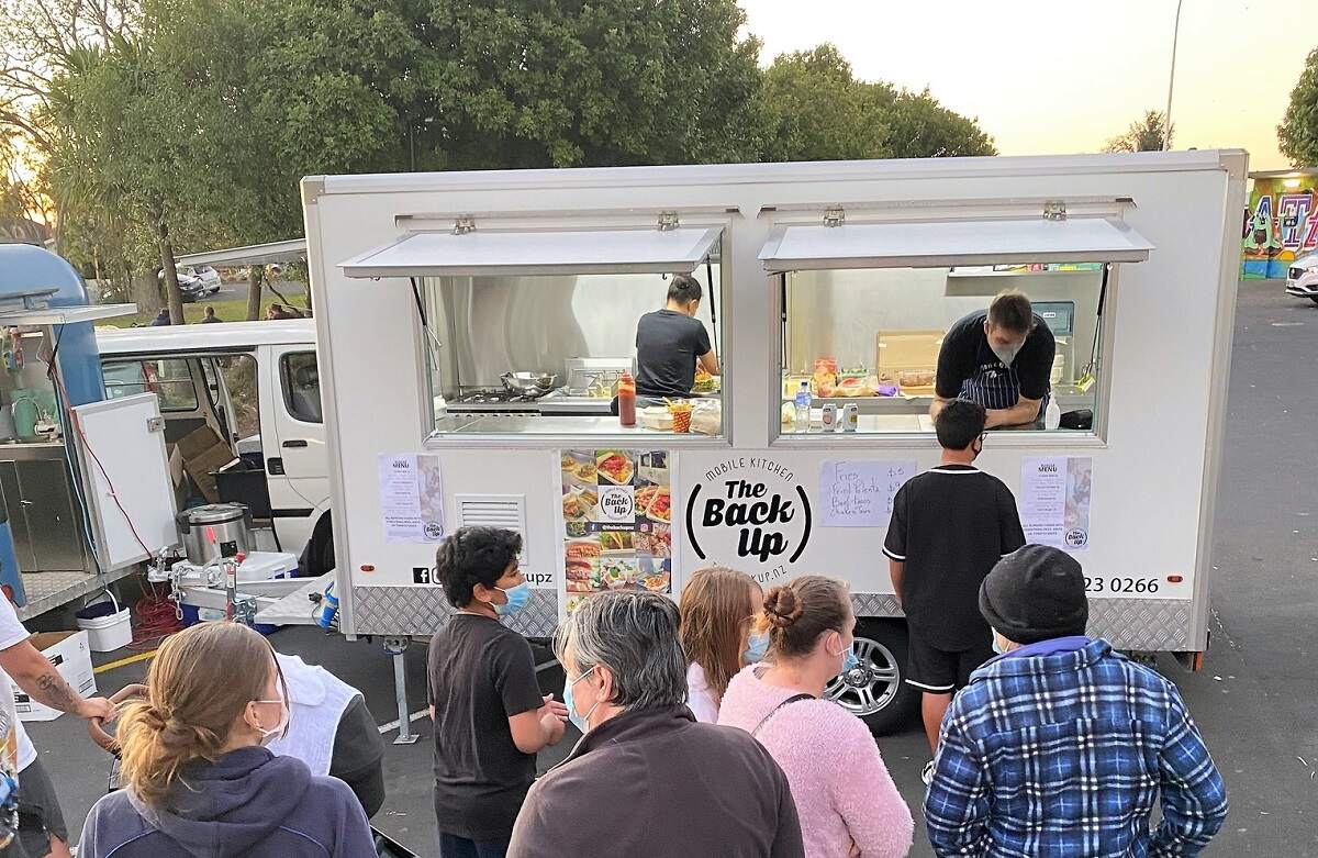a food truck at  Te Atatu Food Truck Fridays