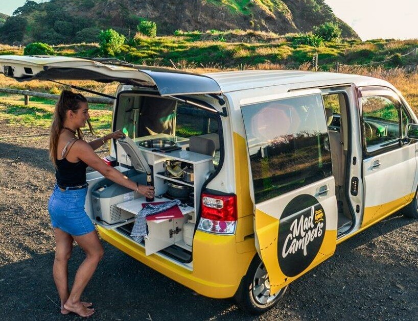 campervan kitchen in new zealand
