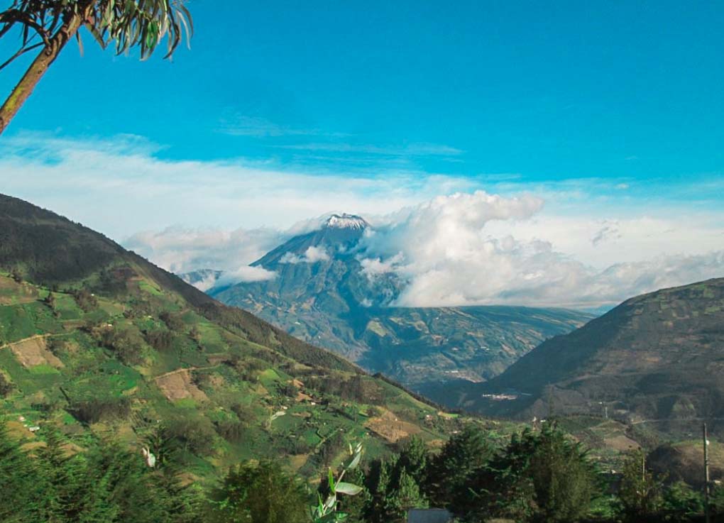Tungurahua Volcano from Banos, Ecuador