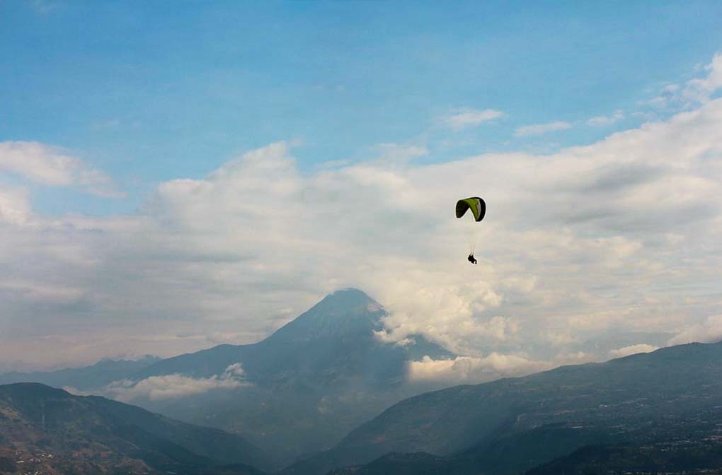 Paragliding in Banos, Ecuador