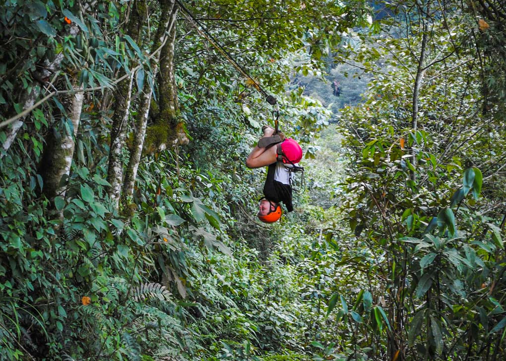 Ziplining at Puntzan Canopy, Banos