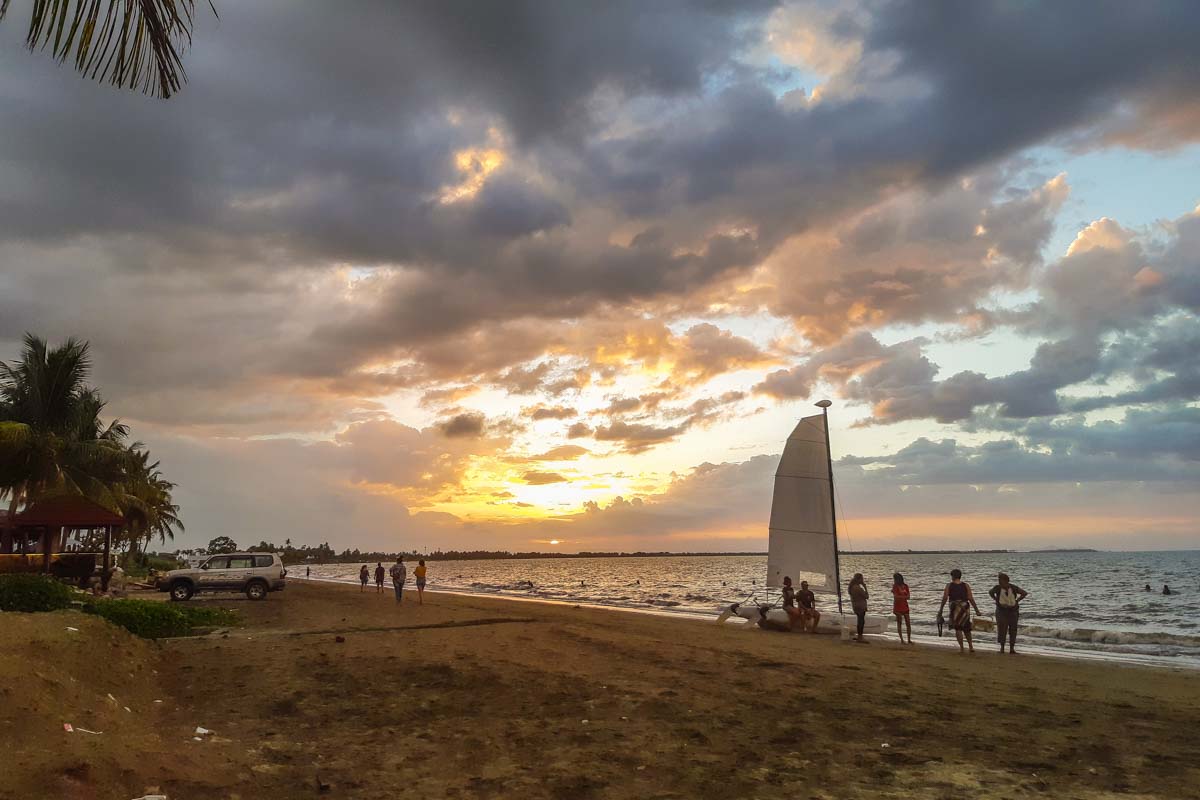 Wailoaloa beach at Sunset