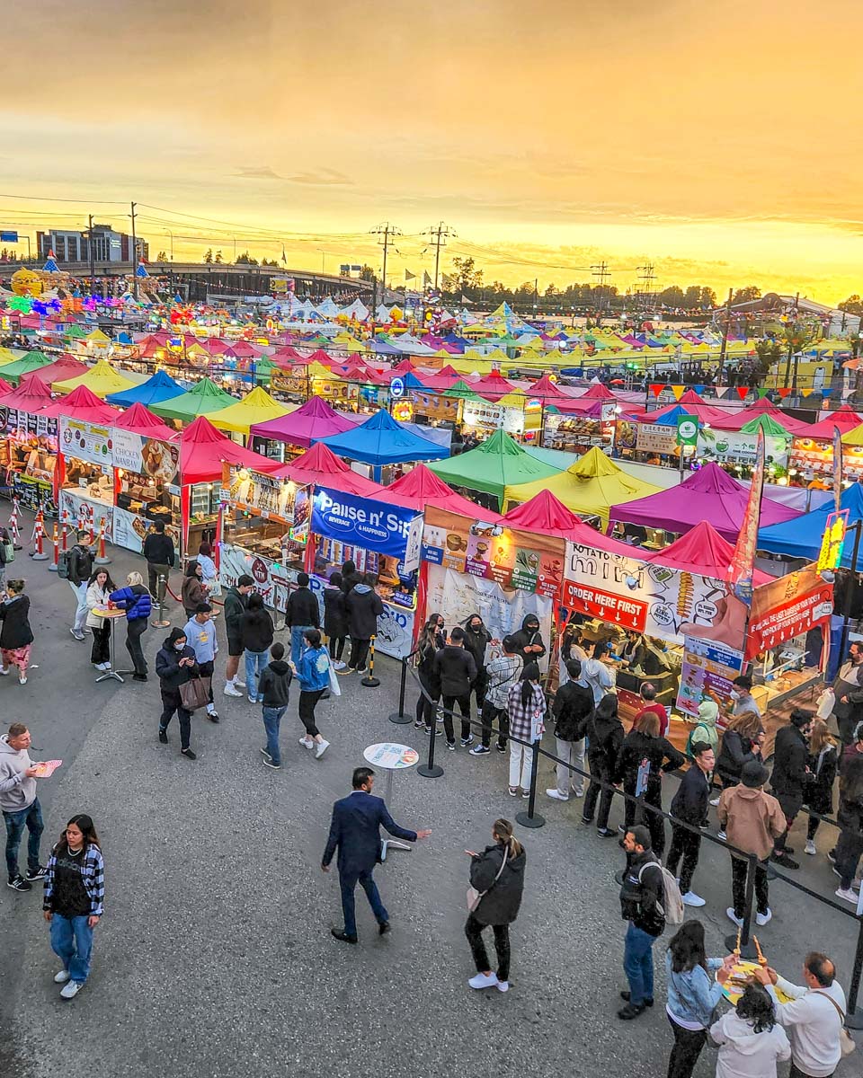 Arial view of the Richmond Night Market