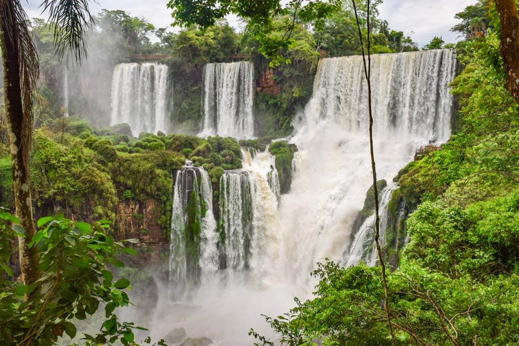 A set of waterfalls that are part of the larger Iguazu Falls in Brazil