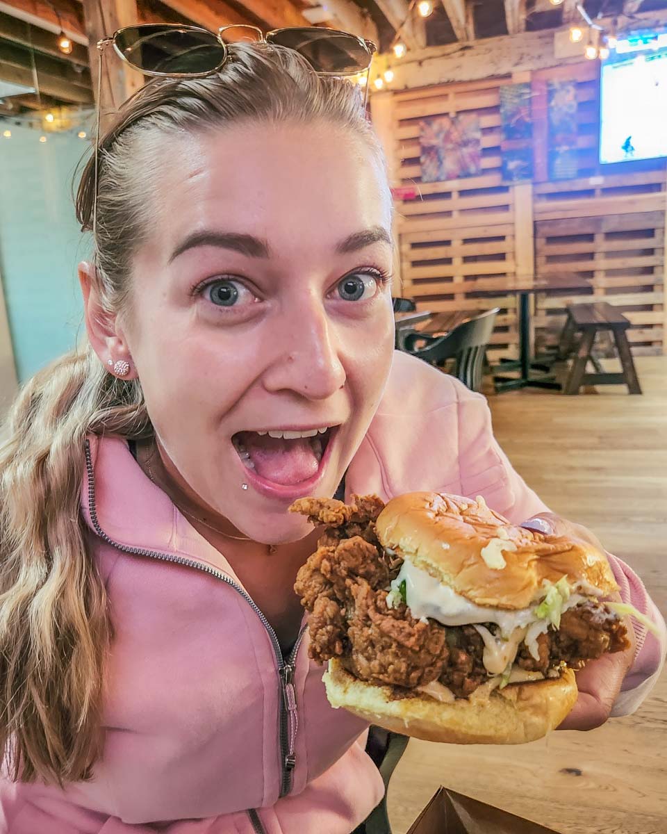 Eating Down Low Chicken at East Van Brewing