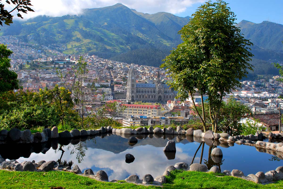 The scenic view from Parque Itchimbia, Quito Ecuador