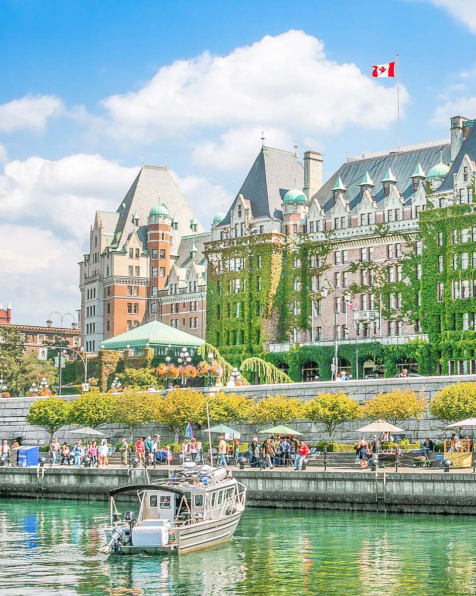 View of the historic city of Victoria on Vancouver Island