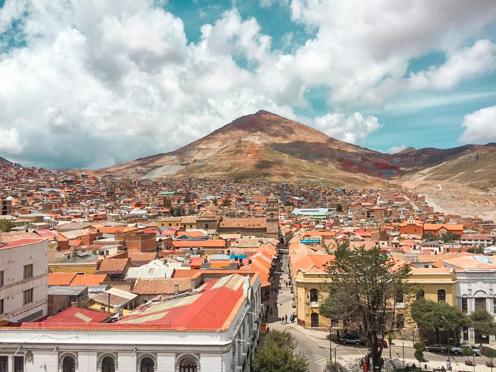 Te views from the top of the Cathedral de PotosĆ