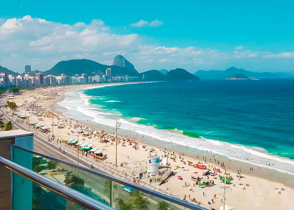 Copacabana Beach, Rio on a hot sunny day