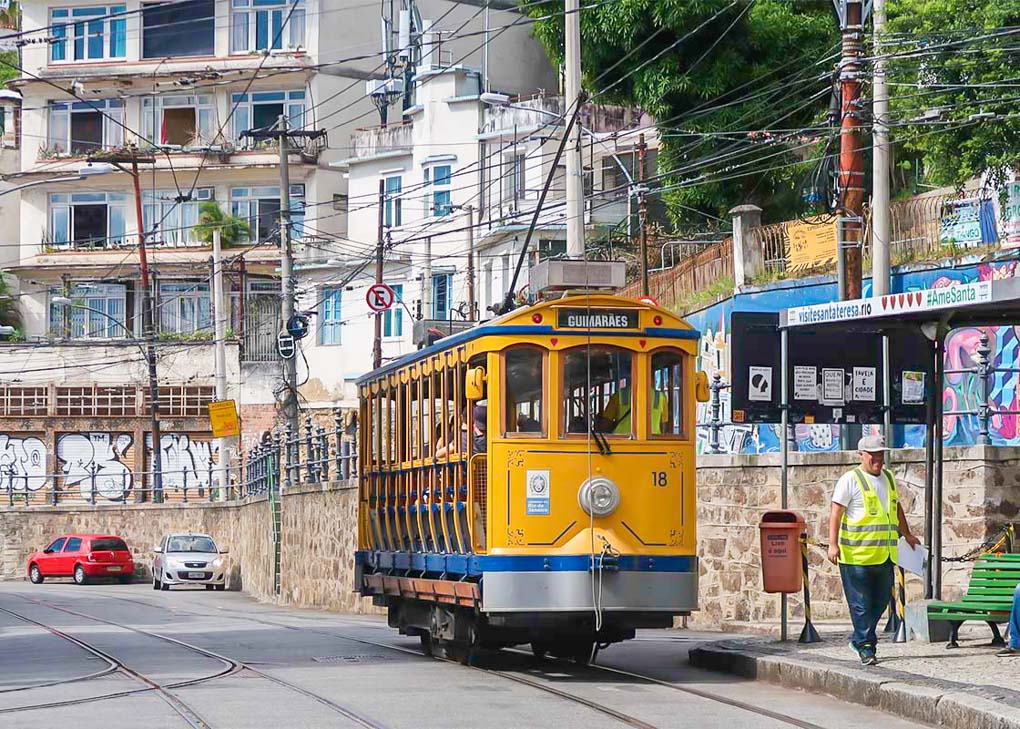 The historic tram in Santa Teresa in Rio!
