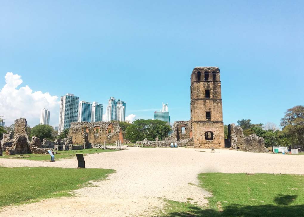 The ruins at Panama Viejo in Panama City