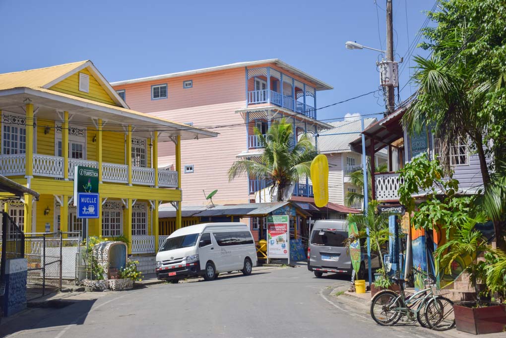 A quiet street in Bocas del Toro town