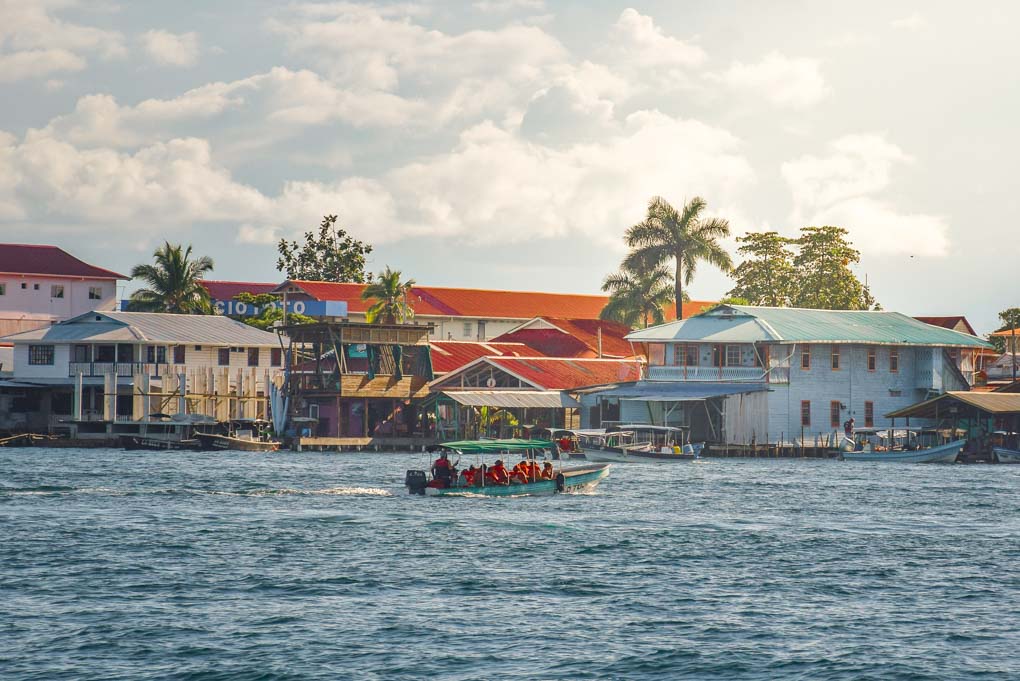 The view of the main island in Bocas del toro, Isla Colon