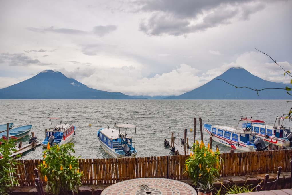 view from the hotel la laguna in Santa Cruz on Lake Atitlan