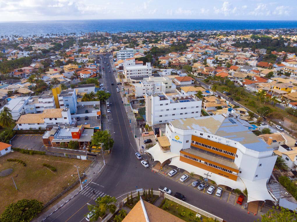 View of the town Vilas do Atlantico including the Malibu Plaza
