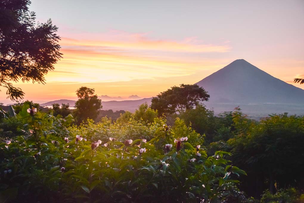 A sunset on Isla de Ometepe, Nicargua 