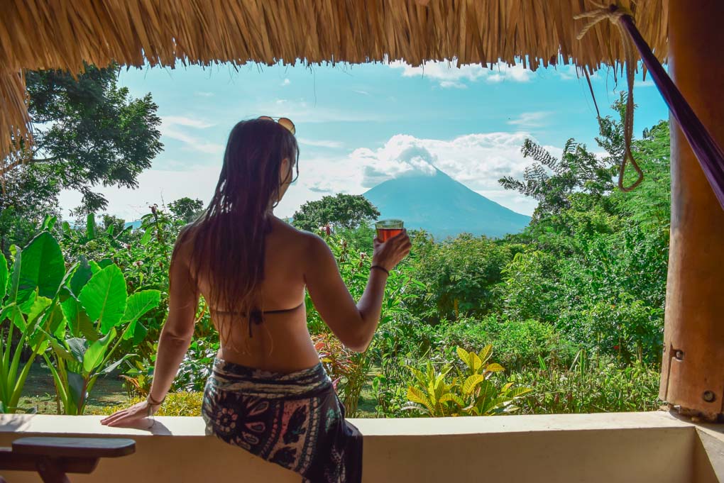 Bailey relaxing at Totoco Eco lodge on Isla de Ometepe, Nicaragua