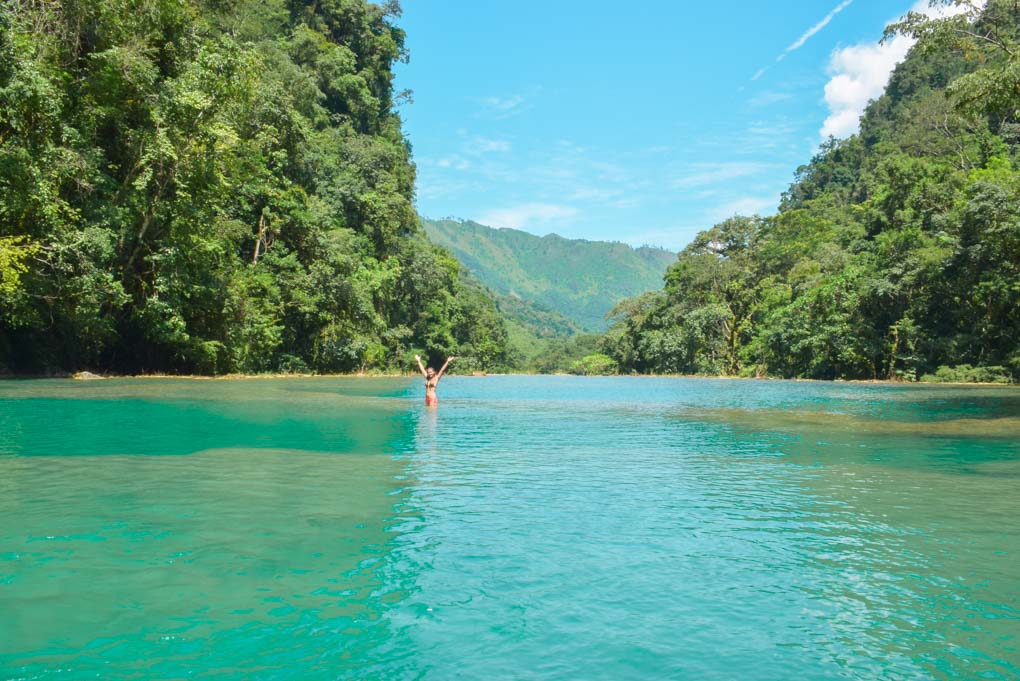 A view of one of the infinity pools at Semuc Champey, Guatemala