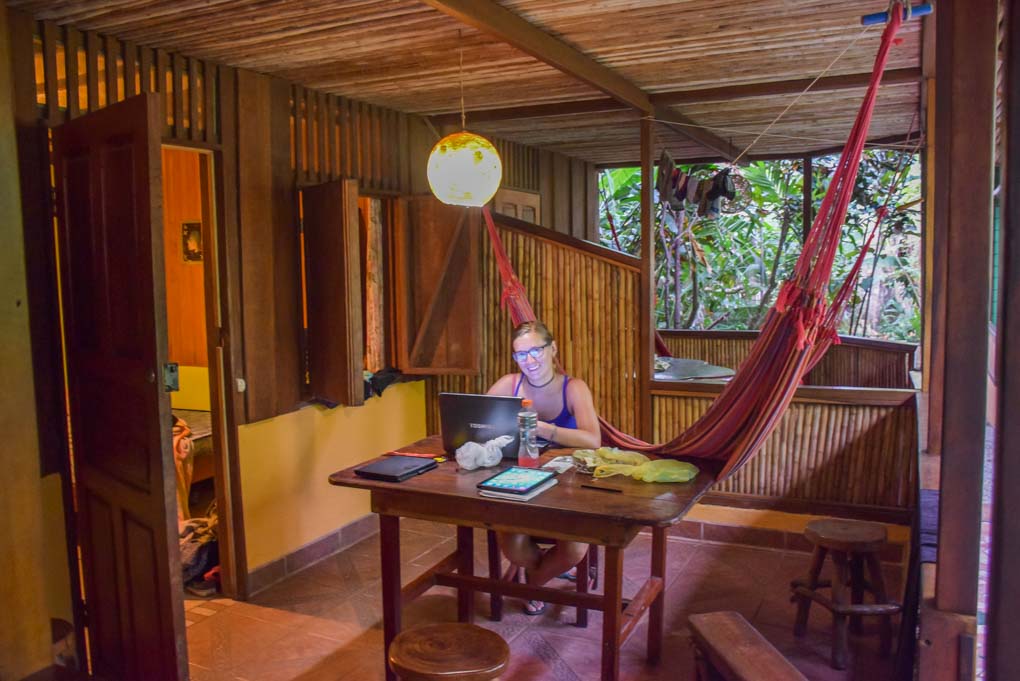 in our hotel in Puerto Viejo, Costa Rica