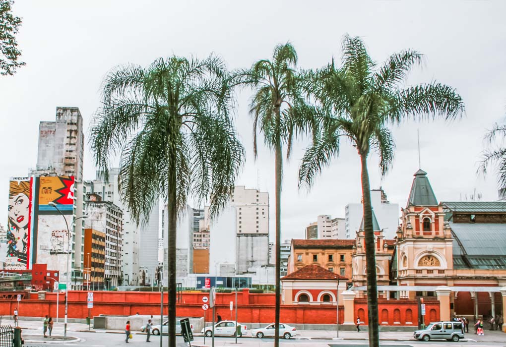 A colorful street in Sao Paulo, Brazil