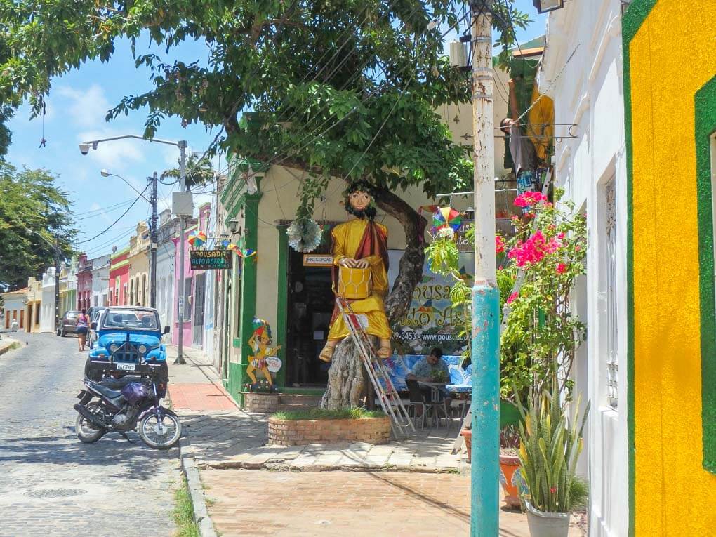 the colorful streets of Olinda, Brazil near Recife.