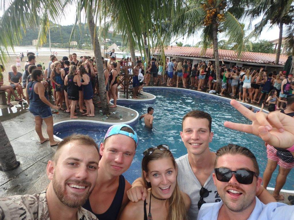 Sunday Funday pool party in San Juan del Sur, Nicaragua