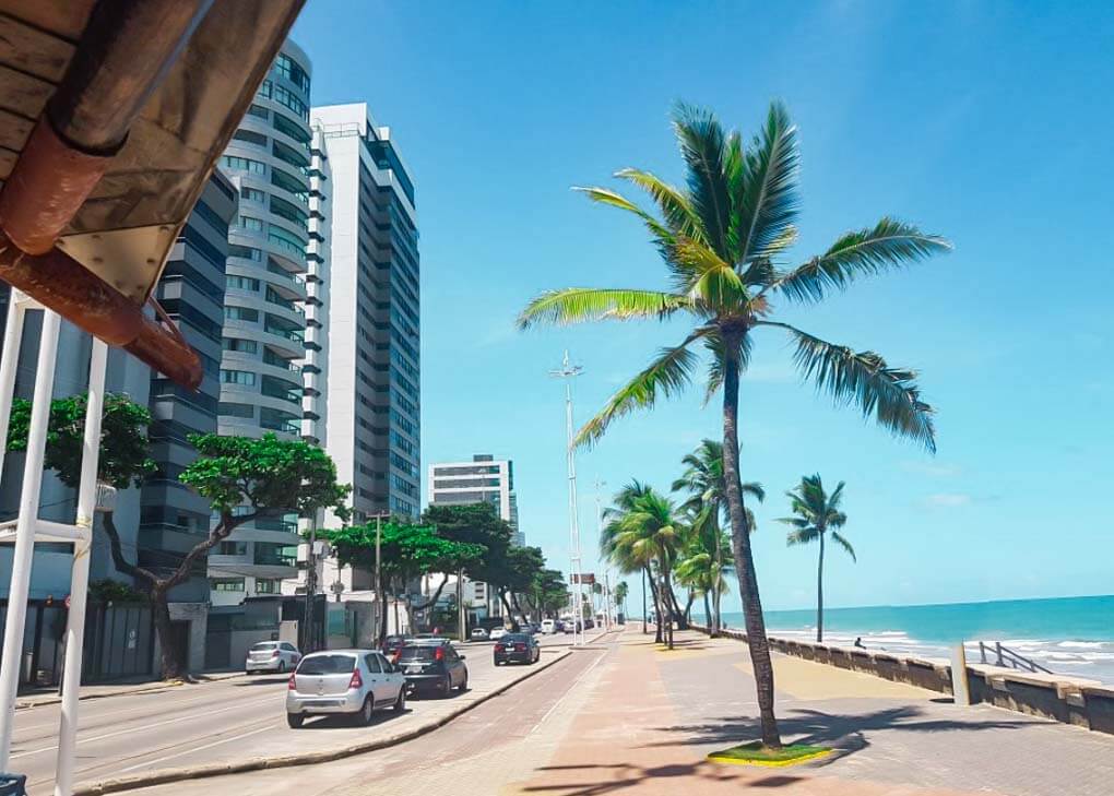 Boa Viagem boardwalk in Recife, Brazil